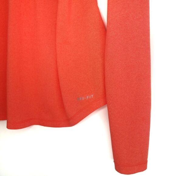 Nike》 Dri-Fit Neon Orange Long Sleeve Tee NWOT - Picture 7 of 11